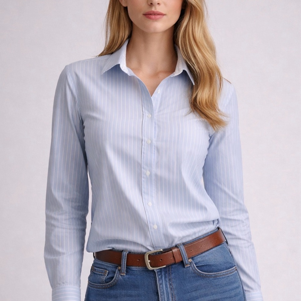 H& mLight Blue Striped Women's Top